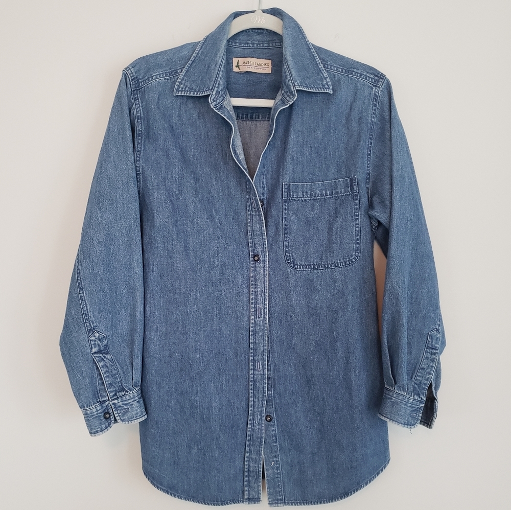 Women's Denim Shirt by Marsh Landing